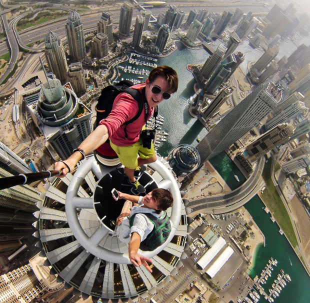 8- Amazing-Selfie-Taken-at-the-Top-of-a Dubai Marina Building in Dubai 1- AhmedAlKiremli.com